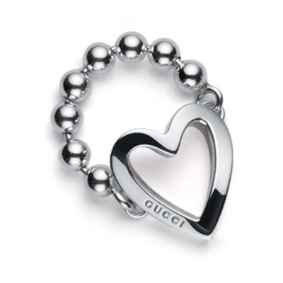 Toggle Heart ring in sterling silver