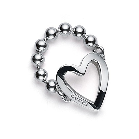Toggle Heart ring in sterling silver