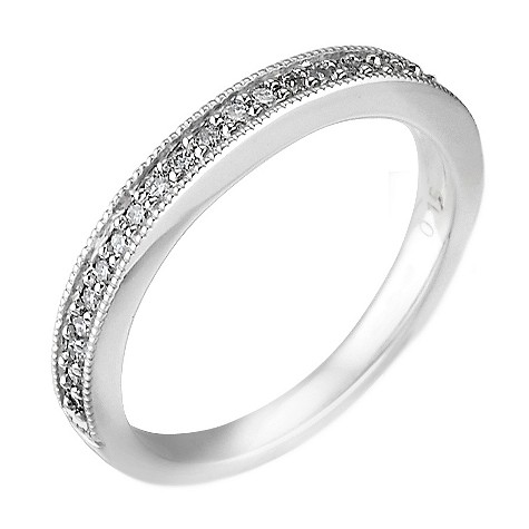 Platinum 0.15 carat diamond ring