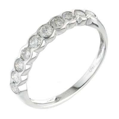 18ct white gold half carat diamonds ring