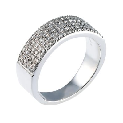 18ct white gold half carat diamond cocktail ring