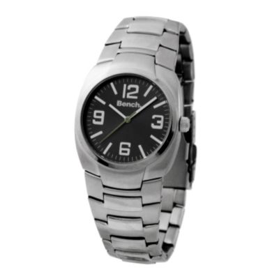 Bench Men` Stainless Steel Bracelet Watch