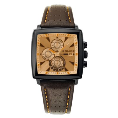 Police Ventura Men's Brown Leather Strap Watch - Product number 6331467