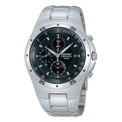 Seiko Men` Stainless Steel Chronograph Watch