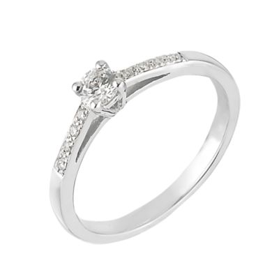 18ct White Gold Quarter Carat Diamond Solitaire Ring - Product number 6332609