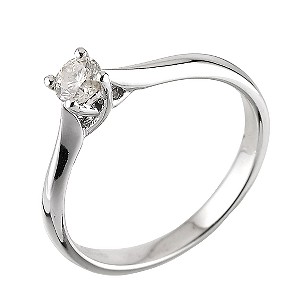18ct White Gold Quarter Carat Diamond Classic Solitaire Ring18ct White Gold Quarter Carat Diamond Cl
