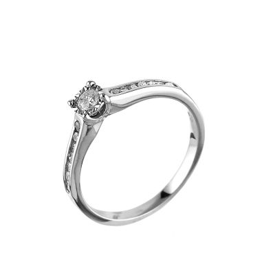 9ct White Gold 0.25 Carat Diamond Solitaire Ring - Product number 6334261