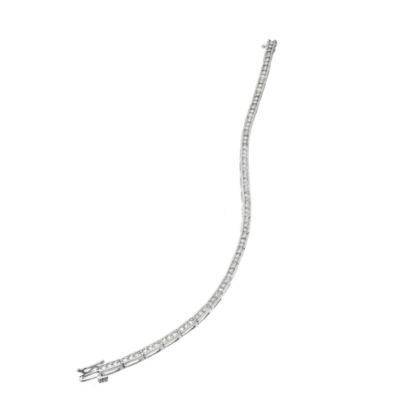 9ct white gold half carat diamond bar bracelet - Product number 6334547
