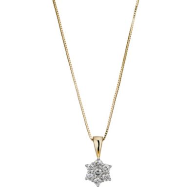 Unbranded 18ct gold third carat diamond daisy cluster