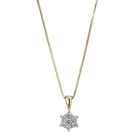 Unbranded 18ct gold third carat diamond daisy cluster