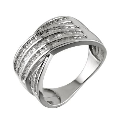 9ct White Gold Half Carat Diamond Eternity Ring - Product number 6335853