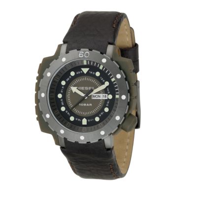 Diesel Men's Brown Leather Strap Watch - Product number 6336930