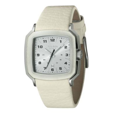 Diesel Ladies' White Leather Strap Watch - Product number 6336965