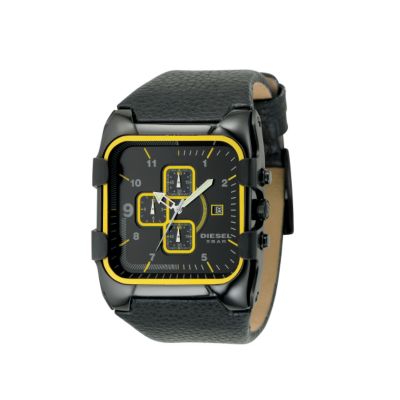 Diesel Men's Black Leather Strap Watch - Product number 6337007