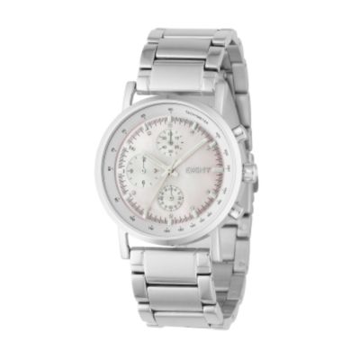 Ladies`Stainless Steel Bracelet Chronograph Watch