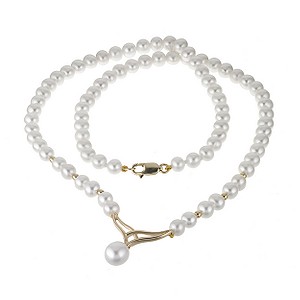 9ct Yellow Gold Cultured Freshwater Pearl Necklace