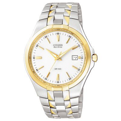 Eco-Drive Men` Two Tone Bracelet Watch