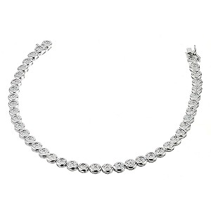 9ct White Gold Diamond Bracelet - Product number 6339689
