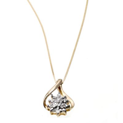9ct Yellow Gold Diamond Pendant - Product number 6339700