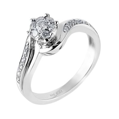 White gold diamond ring h samuel