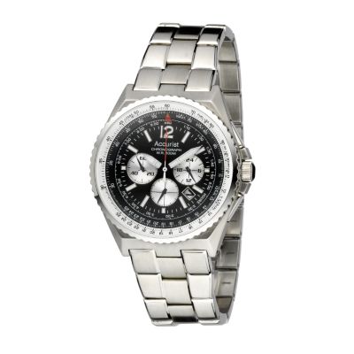 Accurist Skymaster Men` Stainless Steel Bracelet Watch