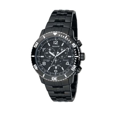 Accurist Men's Black Bracelet Chronograph Watch - Product number 6341470