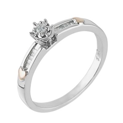 9ct White Gold Diamond Solitaire Ring - Product number 6342035