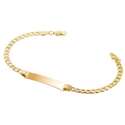 9ct gold Ladiess 7.25` ID Bracelet