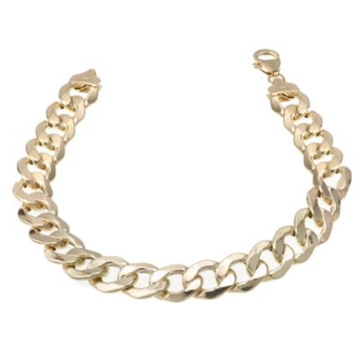 9ct Gold Mens 8.5` Curb Bracelet