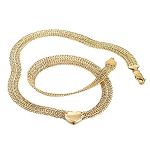 9ct Gold Heart Collar Necklace