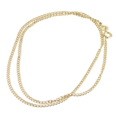 9ct gold 16` Hollow Curb Chain