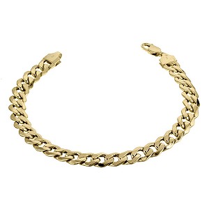 9ct Yellow Gold 8` Curb Bracelet
