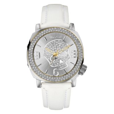 Marc Ecko Better Off Dead White Leather Strap Watch - Product number 6345719
