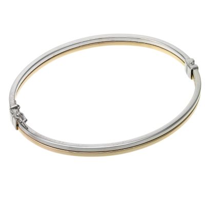 two colour double bar hinged bangle