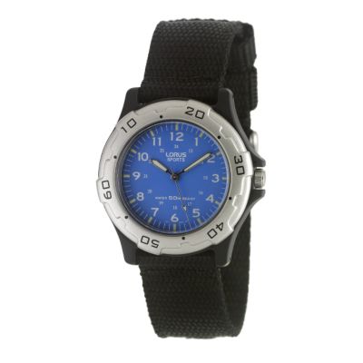 Child` Black Strap Watch