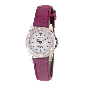 Lorus Child` Pink Strap Watch