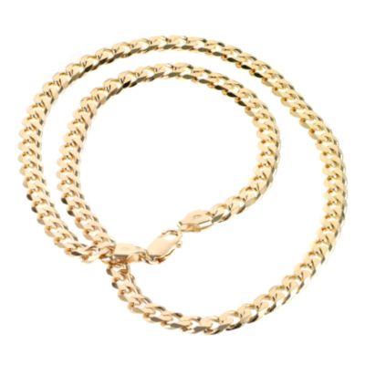 Sterling Silver Gold Plated 20 Curb Chain