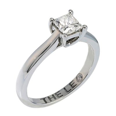 Platinum 66 point Leo Diamond solitaire ring