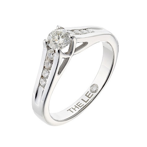 Platinum half carat Leo diamond solitaire ring