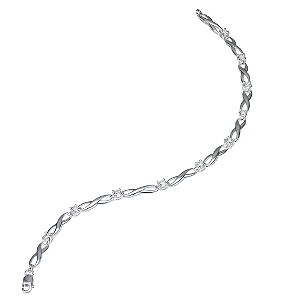 Sterling Silver Cubic Zirconia Kiss BraceletSterling Silver Cubic Zirconia Kiss Bracelet
