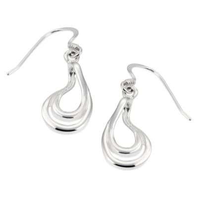 sterling Silver Double Loop Hook Earrings