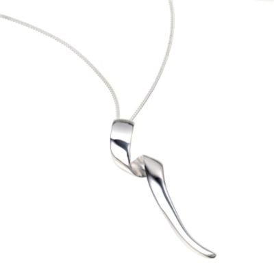 sterling Silver Long Twist Pendant