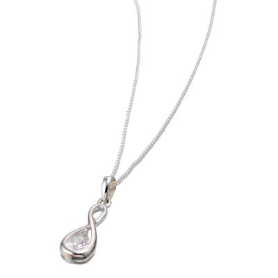 Sterling Silver Cubic Zirconia Figure of 8 Pendant - Product number 6352855