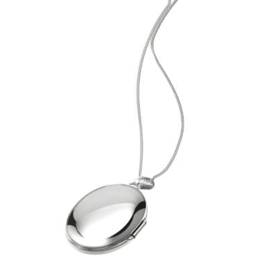 Sterling Silver Plain Oval Locket