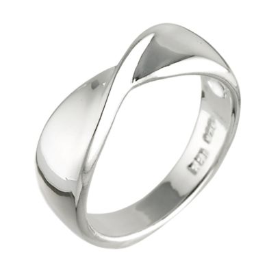H Samuel Sterling Silver Organic Ring - Size N