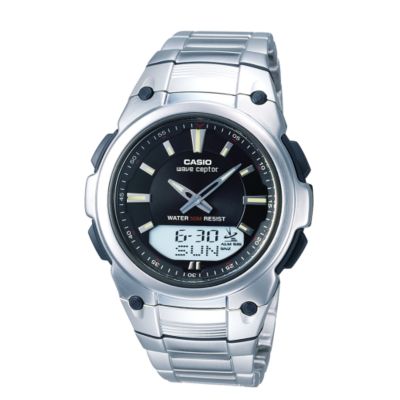Wave Ceptor Men` Stainless Steel Bracelet Watch