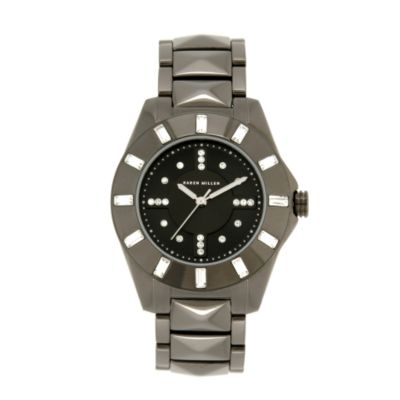 Karen Millen Gunmetal Bracelet Watch