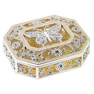 Ornate Butterfly Trinket Box