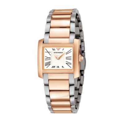 Emporio Armani ladies 2 colour bracelet watch