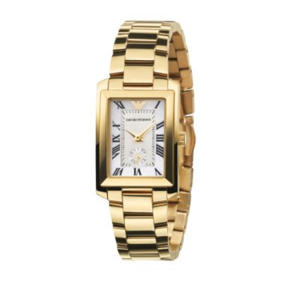 Armani ladies gold-plated bracelet watch